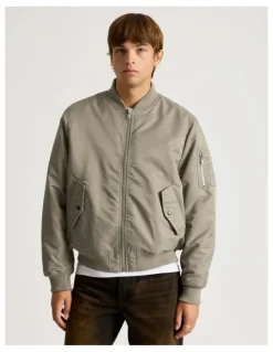 There After Nylon Bomber Jacket in Sand