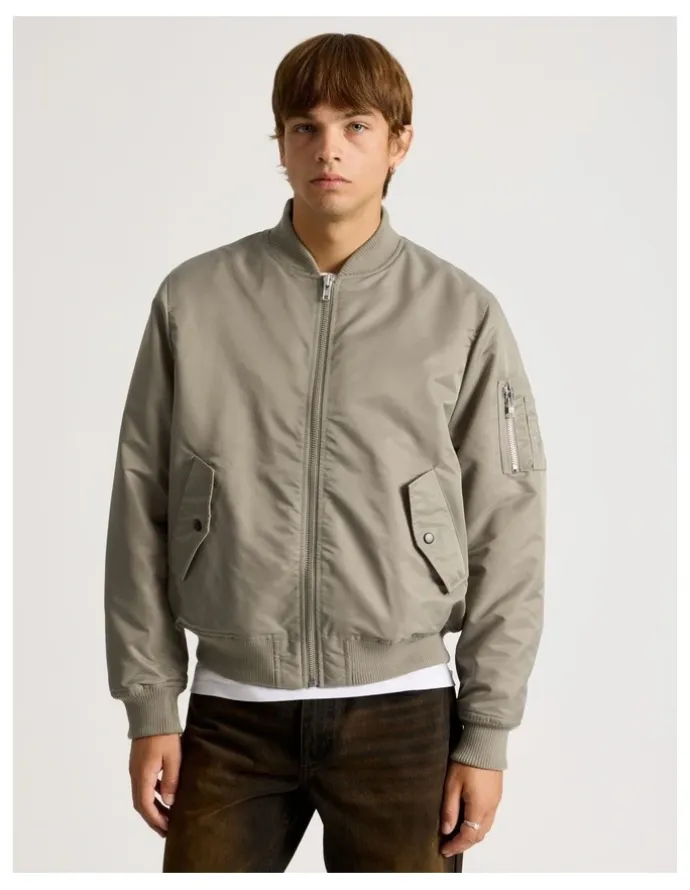 There After Nylon Bomber Jacket in Sand