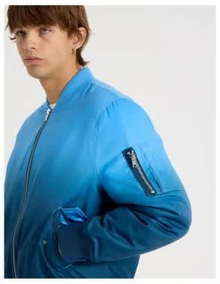 There After Ombre Bomber Jacket in Blue