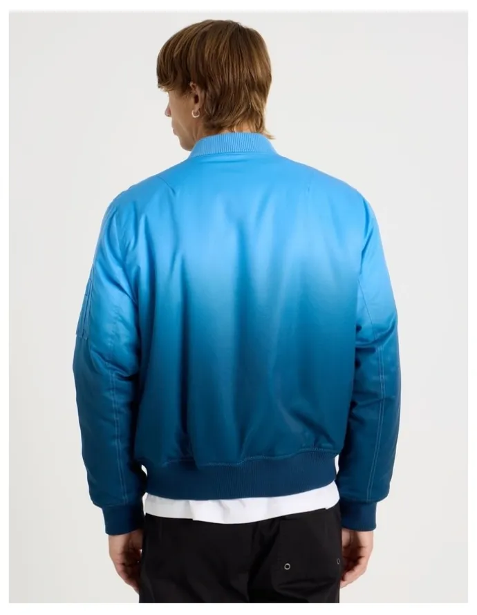 There After Ombre Bomber Jacket in Blue