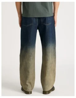 There After Ombre Wide Leg Jeans in Brown