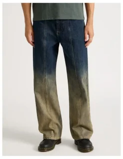 There After Ombre Wide Leg Jeans in Brown