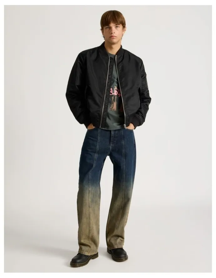 There After Ombre Wide Leg Jeans in Brown