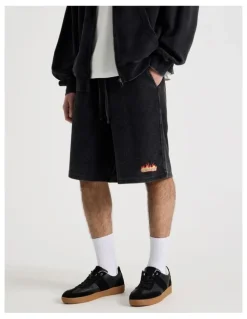 There After Oversized Terry Short in Black