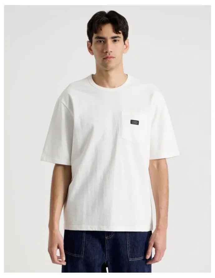 There After Pocket Slub Short Sleeve Tee in White