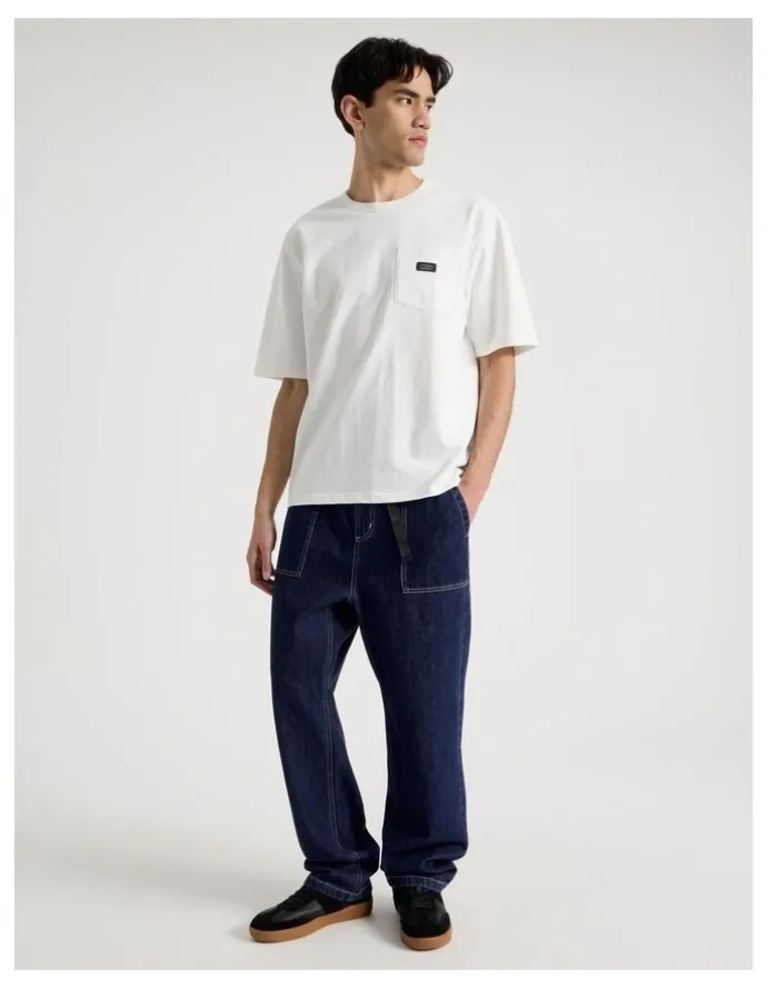 There After Pocket Slub Short Sleeve Tee in White