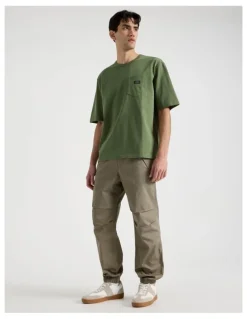 There After Pocket Slub Short Sleeve Tee in Olive