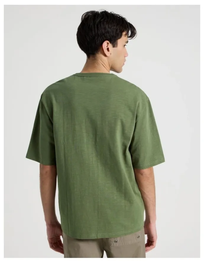 There After Pocket Slub Short Sleeve Tee in Olive