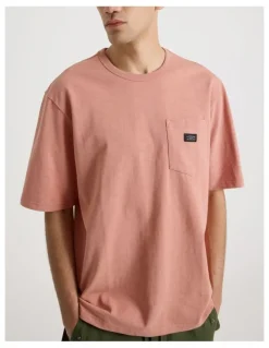 There After Pocket Slub Short Sleeve Tee in Pink