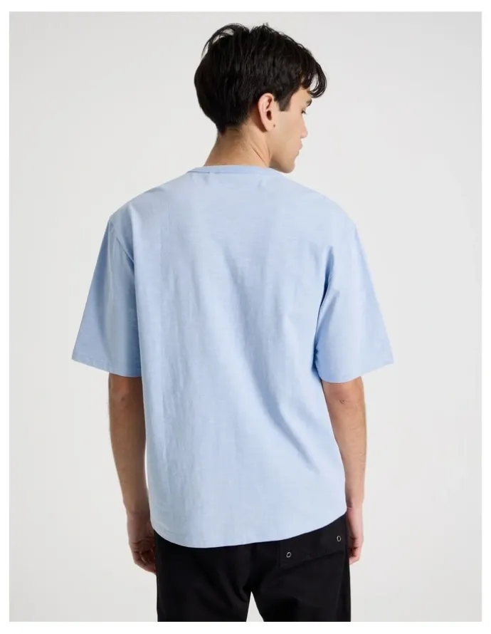 There After Pocket Slub Short Sleeve Tee in Light Blue