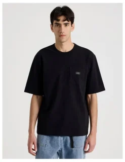 There After Pocket Slub Short Sleeve Tee in Black
