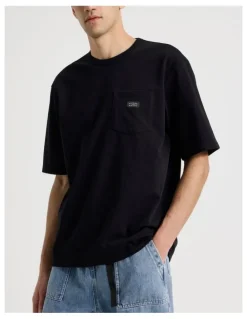 There After Pocket Slub Short Sleeve Tee in Black