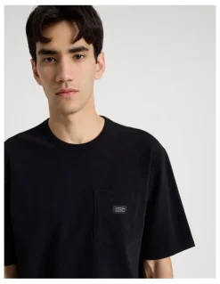 There After Pocket Slub Short Sleeve Tee in Black