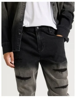 There After Rip & Repair Skinny Jeans in Black