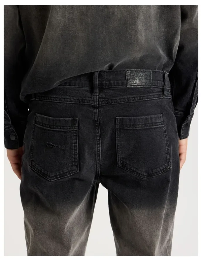 There After Rip & Repair Skinny Jeans in Black