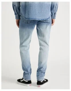 There After Rip & Repair Skinny Jeans in Blue