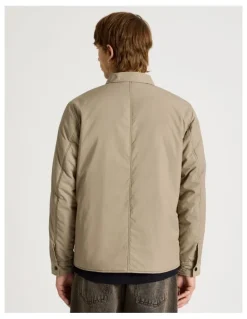 There After Satin Finish Long Sleeve Shirt in Sand