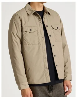 There After Satin Finish Long Sleeve Shirt in Sand