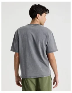 There After Snow Wash Logo Short Sleeve Tee in Petrol