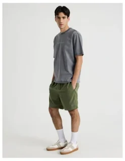 There After Snow Wash Logo Short Sleeve Tee in Petrol