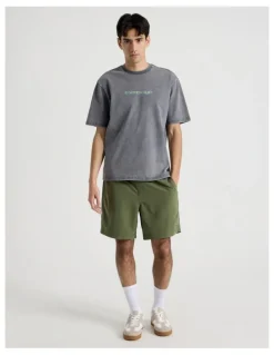 There After Snow Wash Logo Short Sleeve Tee in Petrol