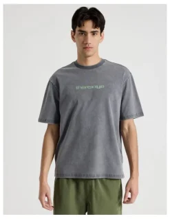 There After Snow Wash Logo Short Sleeve Tee in Petrol