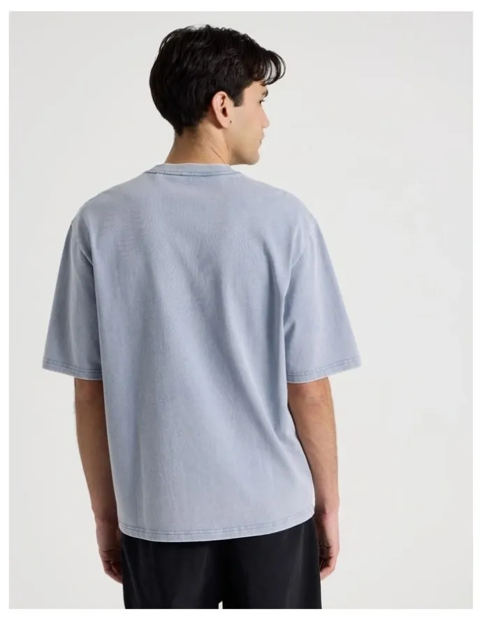 There After Snow Wash Logo Short Sleeve Tee in Blue