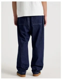 There After Straight Leg Denim Jeans with Built-In Belt in Dark Denim
