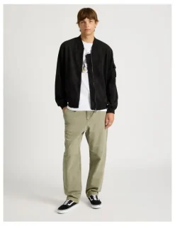 There After Sueded Bomber Jacket in Black