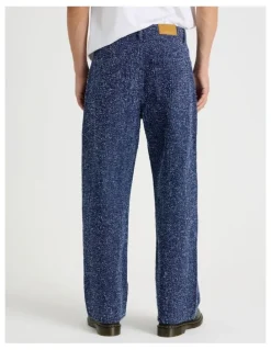 There After Textured Denim Wide Leg Jean in Blue