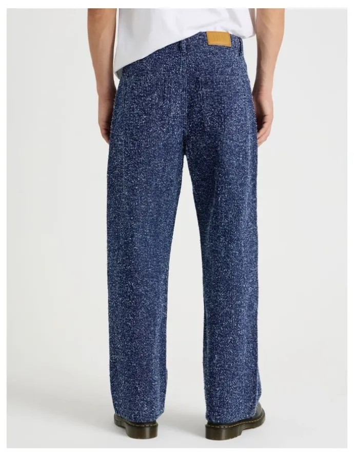 There After Textured Denim Wide Leg Jean in Blue