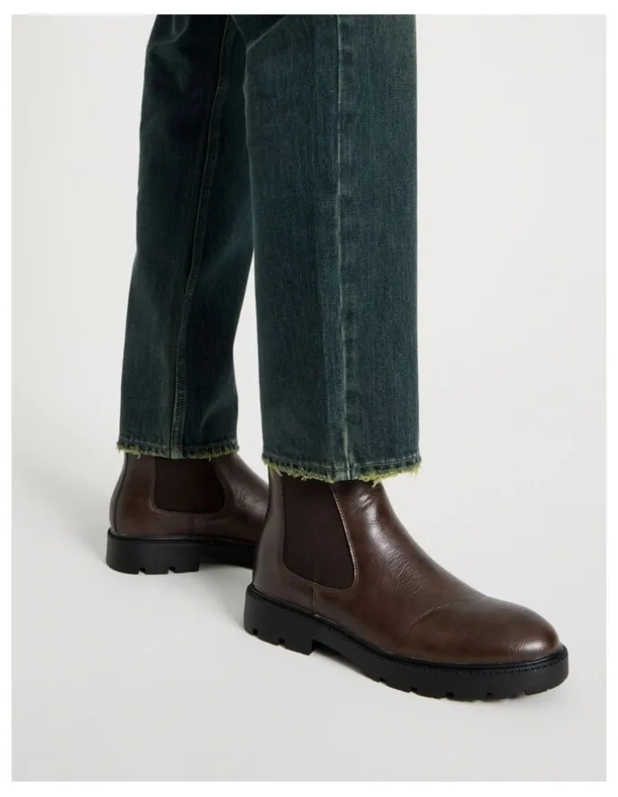 There After Theo Chunky Chelsea Boot in Brown