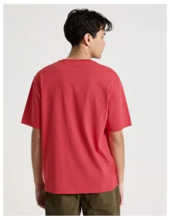 There After Varsity Logo Short Sleeve Tee in Red