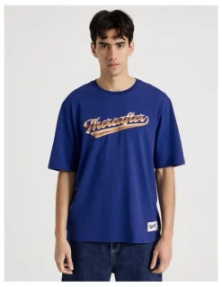 There After Varsity Logo Short Sleeve Tee in Blue