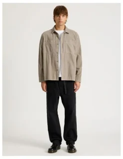 There After Workwear Long Sleeve Shirt in Brown