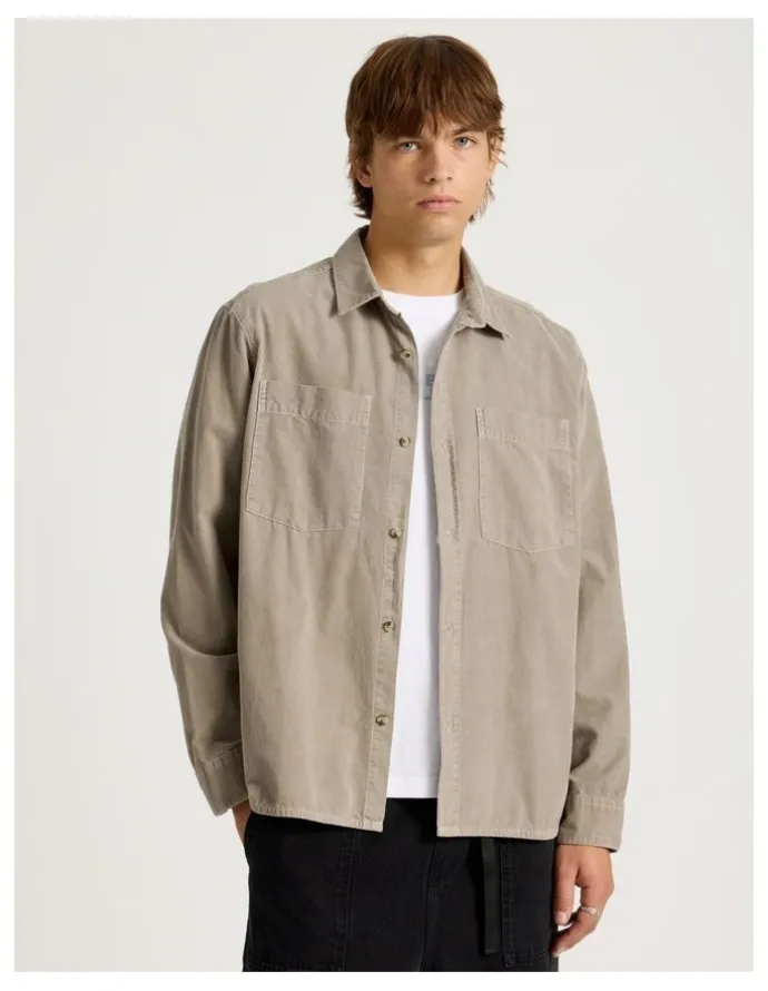 There After Workwear Long Sleeve Shirt in Brown