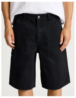 There After Workwear Shorts in Black