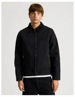 There After Zip Through Workwear Jacket in Black