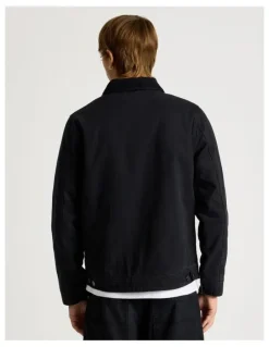 There After Zip Through Workwear Jacket in Black