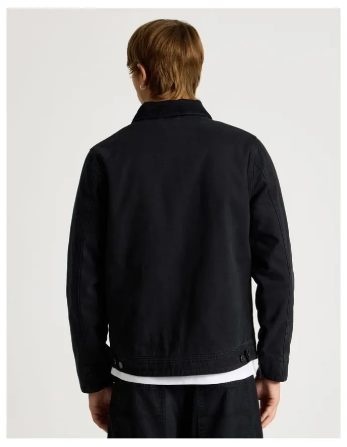 There After Zip Through Workwear Jacket in Black
