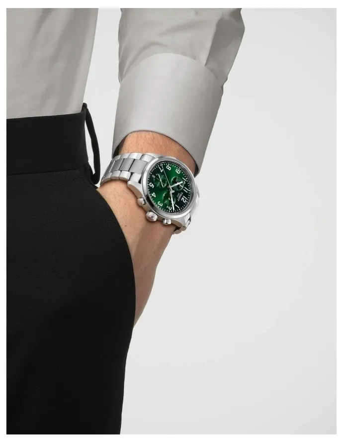 Tissot Chrono L 42mm Watch T1164171109200 in Green