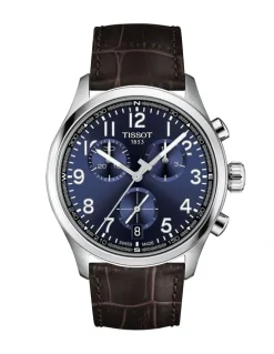 Tissot Chrono L 42mm Watch T1164171604200 in Blue/Brown Leather
