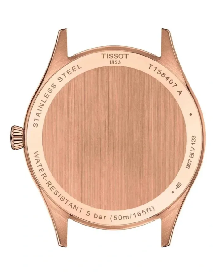 Tissot Classic Dream Powermatic 80 40mm T1584073603100 Watch in Rose Gold PVD/Brown