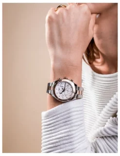 Tissot PR 100 Sport Chic Chronograph T1019172211600 Watch in Pearl Grey/Rose Gold
