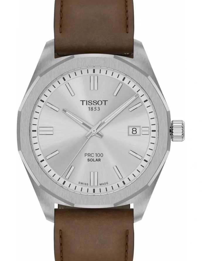 Tissot PRC 100 Solar Quartz Watch 39mm T1514221603100 in Silver