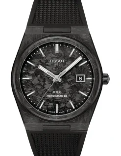Tissot PRX Powermatic Watch T1379079720100 in Black Carbon