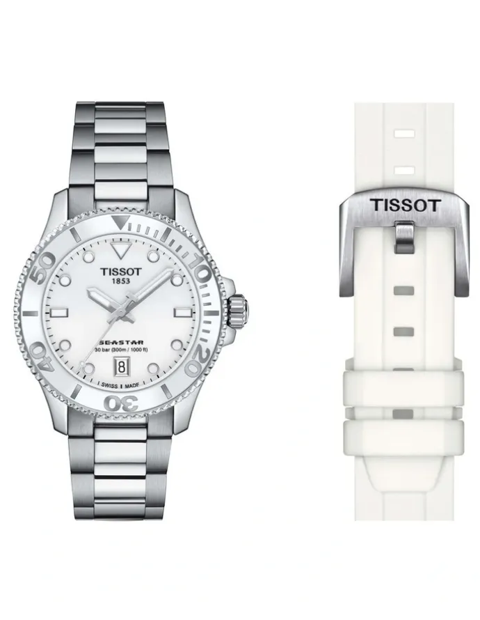 Tissot Seastar 1000 36mm T1202101101100 Watch in White