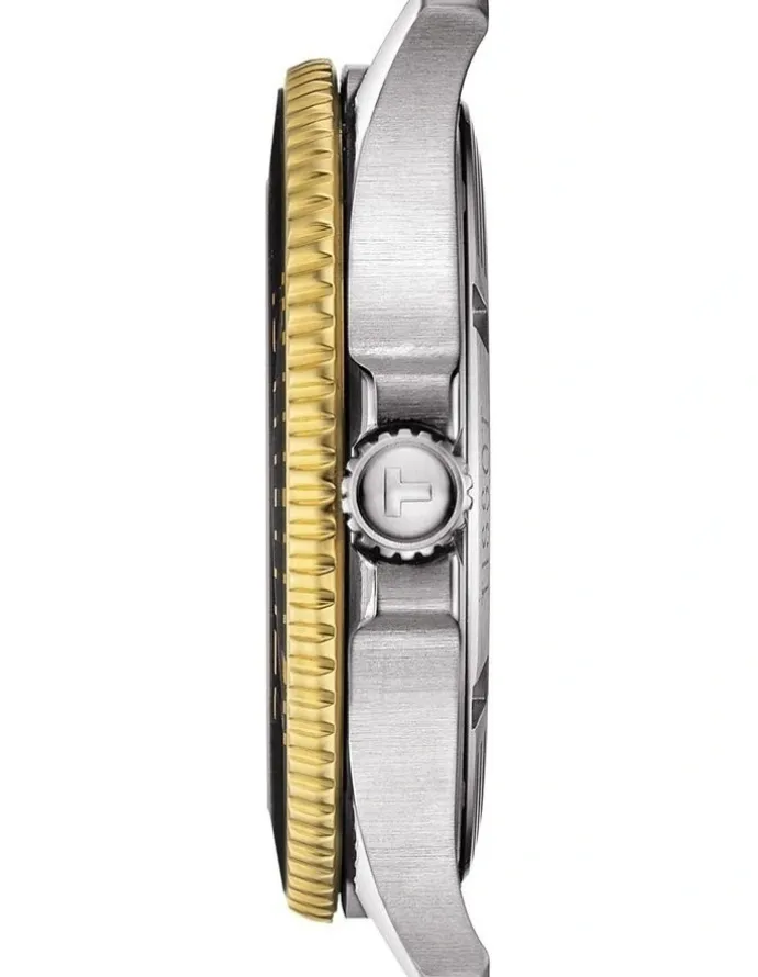 Tissot Seastar 1000 40mm T1204102205100 Watch in Black/Yellow Gold
