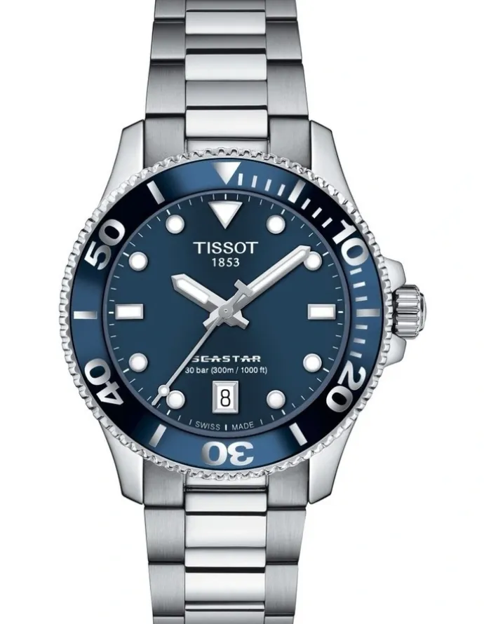 Tissot Seastar 1000 36mm T1202101104100 Watch in Blue