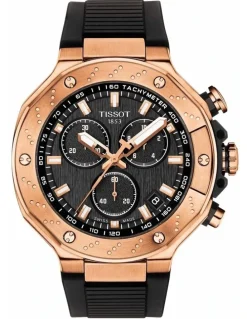 Tissot T-Race Chronograph T1414173705100 Watch in Black/Rose Gold